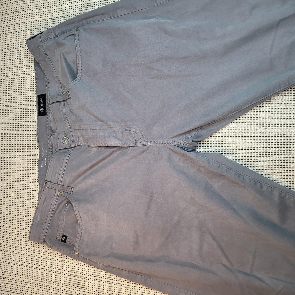 AG Adriano Goldschmied Everett Jeans Mens 38x32 Gray Slim Straight Denim Pants